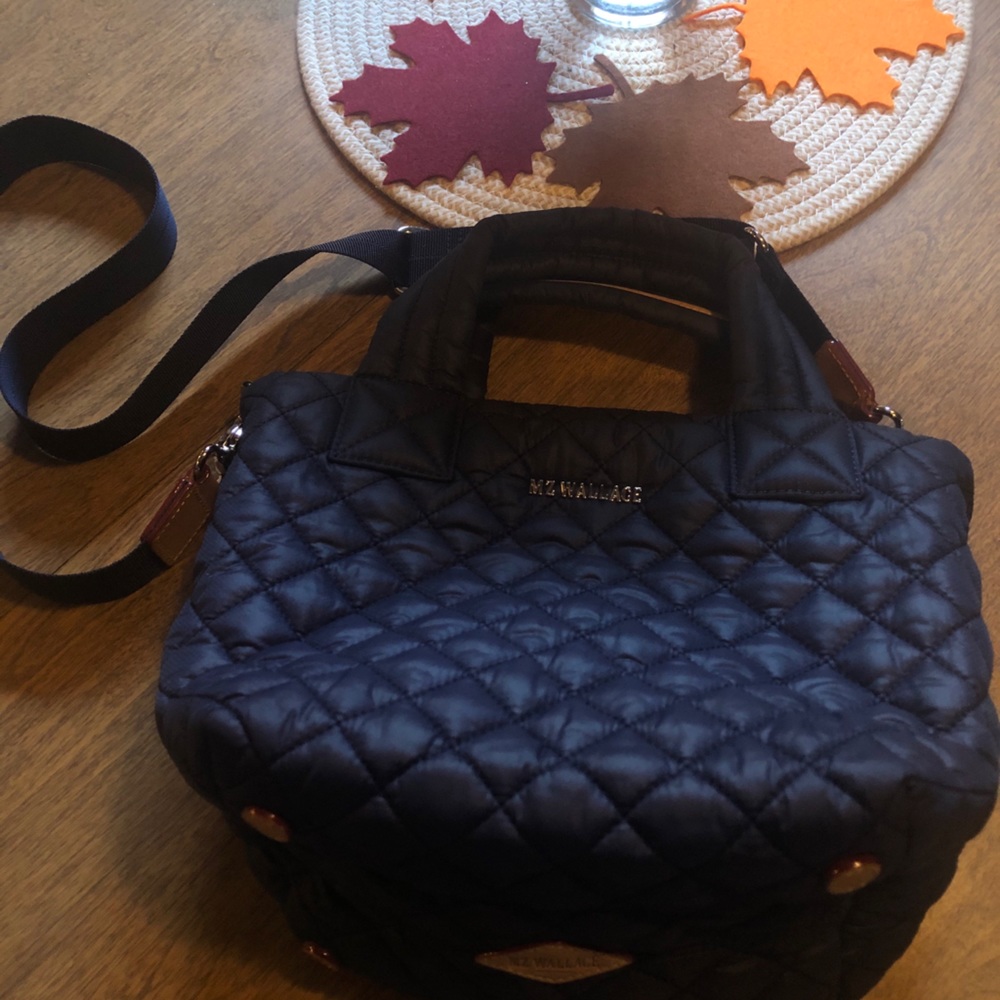 MZ Wallace Mini Metro Tote Deluxe in Dawn (blue)